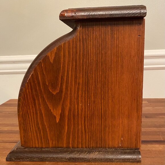 Vintage Wooden Roll Top Bread Box - Picture 3 of 8